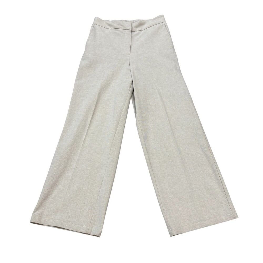 Rachel Zoe Beige Tan Wide Leg Linen Blend Pants Size S